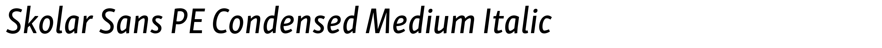 Skolar Sans PE Condensed Medium Italic